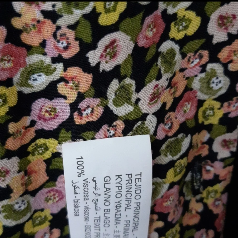 Zara Floral Print Mini Dress Shirt - Picture 9 of 11